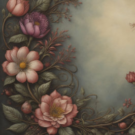 Papel De Seda Flowers & postcard no2 vintage tissue paper