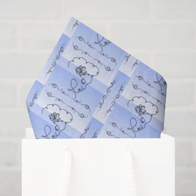 Papel de seda Flowing Beauty Periwinkle (Bolsa de regalo)