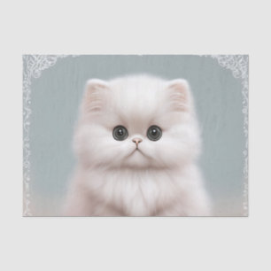 Papel De Seda Fluffy Persian Nursery Cat Art