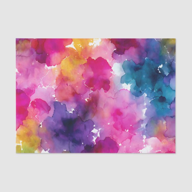 Papel De Seda Fluid Color Transition: Chromatic Spill Ink Blot (Anverso)