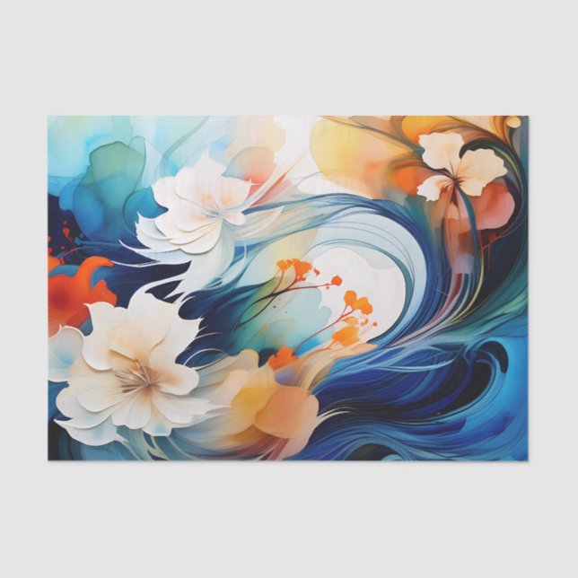 Papel De Seda Flujo etéreo de tinta de alcohol (Anverso)