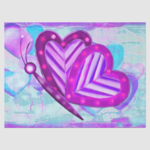 Papel De Seda Flutterbys Valentines Arte Popular TODOS LOS TAMAÑ