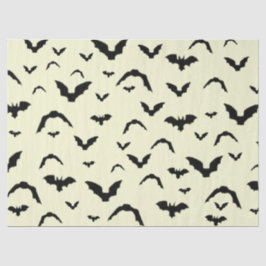 Papel De Seda Flying Bats on Yellow Tissue Paper
