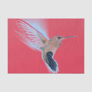 Papel De Seda FLYING HUMMINGBIRD PERSONALIZABLE Tejido ROJO