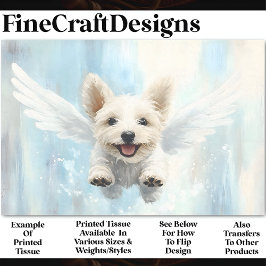 Papel De Seda Flying Yorkshire Terrier With Wings AV1 Decoupage