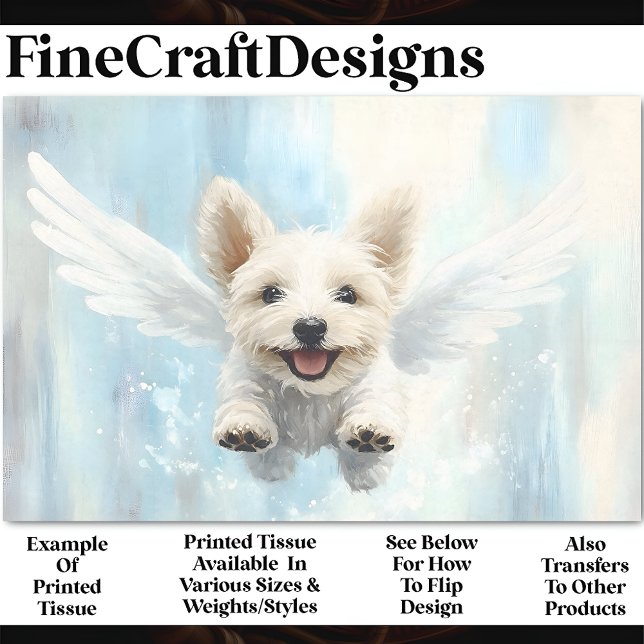 Papel De Seda Flying Yorkshire Terrier With Wings AV1 Decoupage (Subido por el creador)