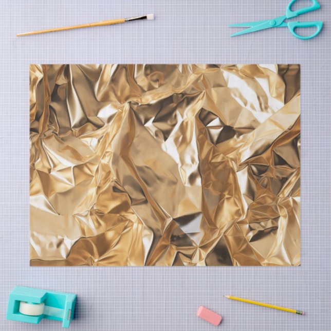 Papel De Seda Foil Crinkle Pattern (Artesanía)