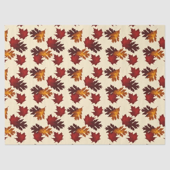 Papel De Seda Foliage de roble de arce deja descomposición de co (Anverso)