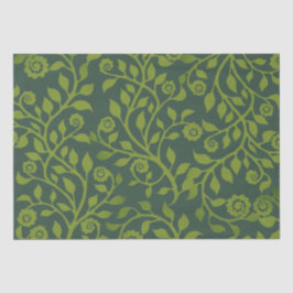 Papel De Seda Foliage Elegante Boho Moda Verde Naturaleza