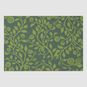 Papel De Seda Foliage Elegante Boho Moda Verde Naturaleza