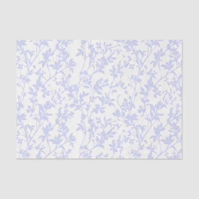 Papel De Seda Foliage fresco (Marfil - Periwinkle) (Anverso)