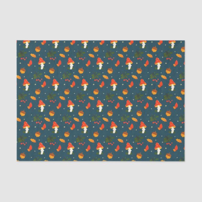 Papel De Seda Foliage rústico de los bosques en invierno de otoñ (Anverso)