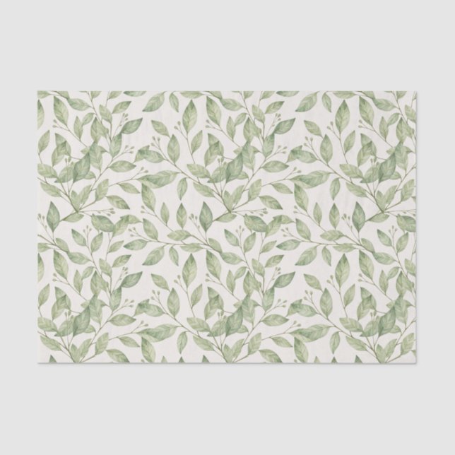 Papel De Seda follaje verde bonito (Anverso)