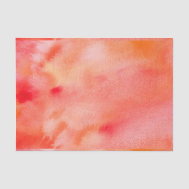 Papel De Seda Fondo abstracto de la acuarela - naranja (Anverso)