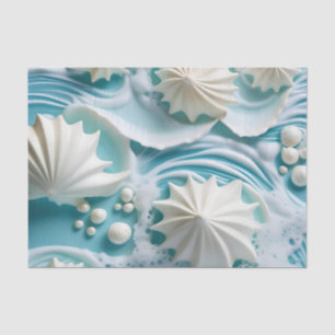 Papel De Seda Fondo azul claro del océano con cascadas marinas