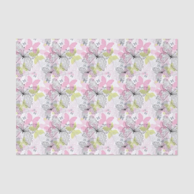 Papel De Seda Fondo con la mariposa (Anverso)