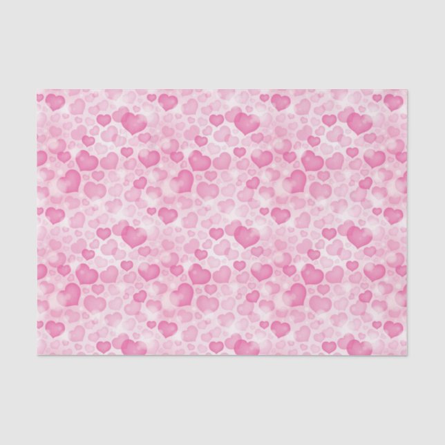 Papel De Seda Fondo con los corazones (Anverso)