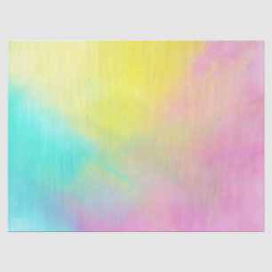 Papel De Seda Fondo de acuarela rosa azul amarillo de arcoíris