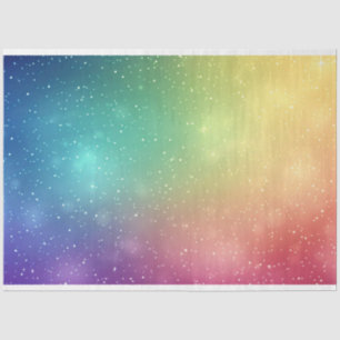 Papel De Seda Fondo de Arcoíris con Estrellas Decoupage