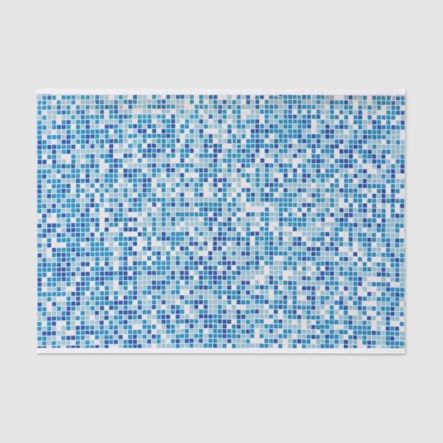 Papel De Seda Fondo de azulejos azules (Anverso)