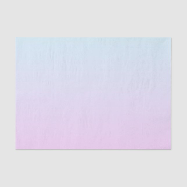 Papel De Seda Fondo de degradado rosa y azul pastel (Anverso)