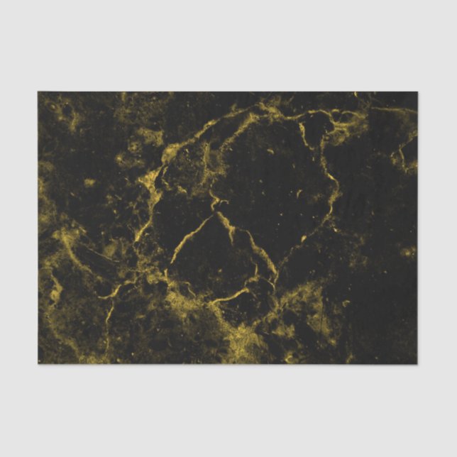 Papel De Seda Fondo de descomposición de mármol de oro negro (Anverso)