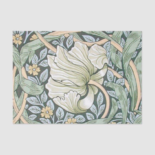 Papel De Seda Fondo de escritorio floral William Morris Pimperne (Anverso)