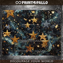 Papel De Seda Fondo de estrellas doradas de astronomía espacial