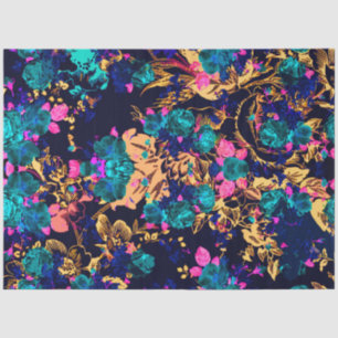 Papel De Seda Fondo de flores abstractas lindas y chic