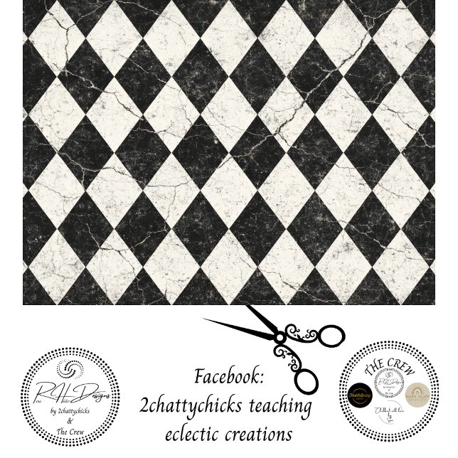 Papel De Seda Fondo de Harlequín negro y blanco con decoupage de (Subido por el creador)