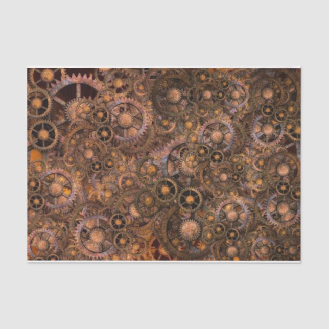 Papel De Seda Fondo de la desconexión de los engranajes de vapor (Anverso)