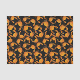 Papel De Seda Fondo del cangrejo naranja