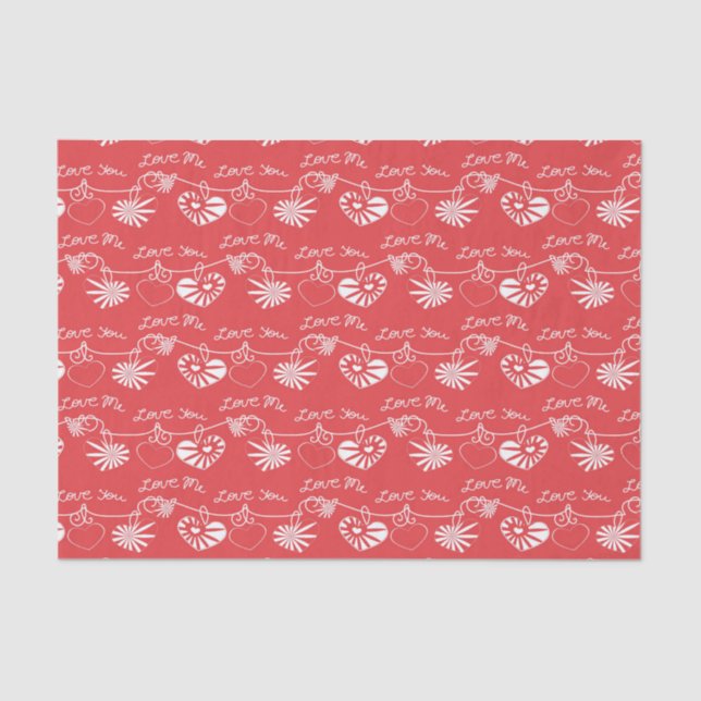 Papel De Seda Fondo del día de San Valentín (Anverso)