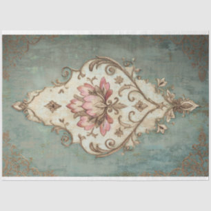 Papel De Seda Fondo estampado con patrón floral Shabby Chic Dema
