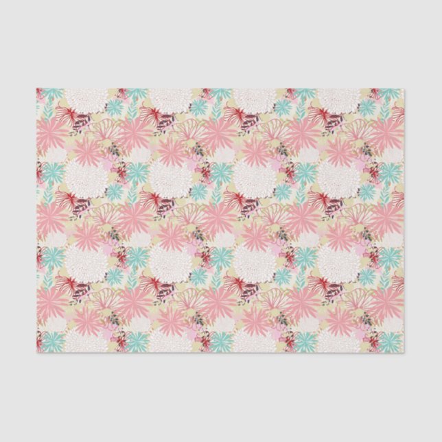Papel De Seda Fondo floral 4 (Anverso)