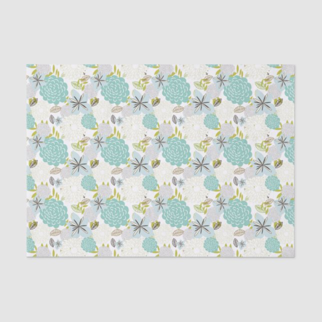 Papel De Seda Fondo floral 5 (Anverso)