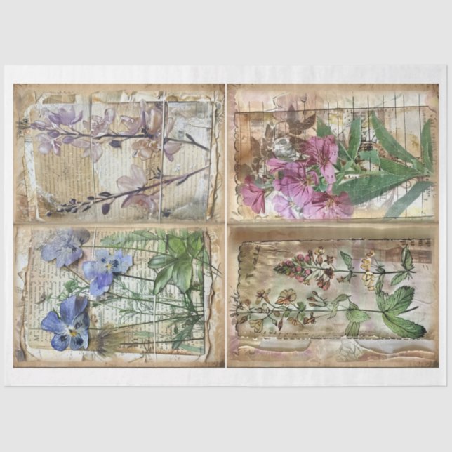 Papel De Seda Fondo floral de cuaderno de fondo B de cuaderno de (Anverso)