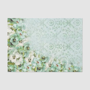 Papel De Seda Fondo floral de Damasco con molestias de época Ver