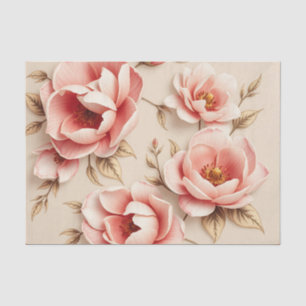Papel De Seda Fondo floral vintage con Camellias