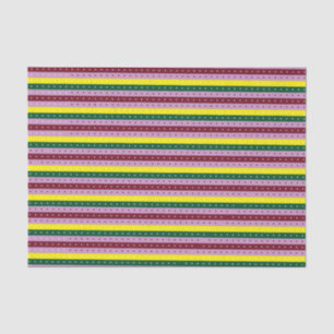 Papel De Seda fondo multicolor a rayas con puntos