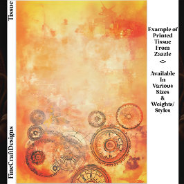 Papel De Seda Fondo, Naranja, Oro, Rojo Rojo Rust ED6FS Decoupag