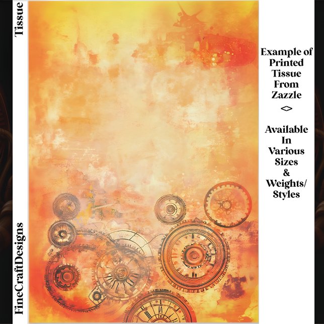 Papel De Seda Fondo, Naranja, Oro, Rojo Rojo Rust ED6FS Decoupag (Subido por el creador)