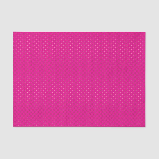 Papel De Seda fondo rosa con puntos de polka blanco (Anverso)