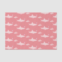 Papel De Seda Fondo rosa sólido tiburón suave | BABY SHOWER