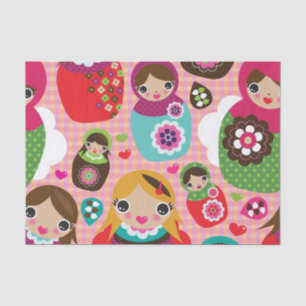 Papel De Seda Fondo ruso del ilustracion de la muñeca