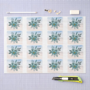 Papel De Seda Fondos Costeros Florales Individuales Decoupage