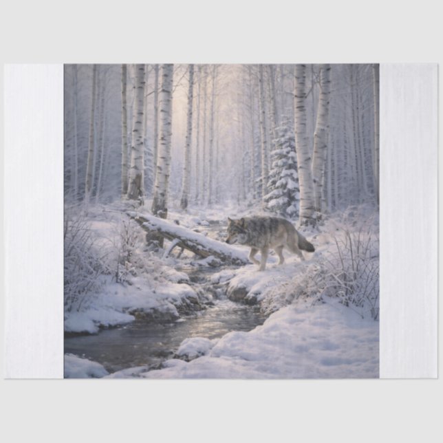 Papel De Seda Forest Wolf (Anverso)