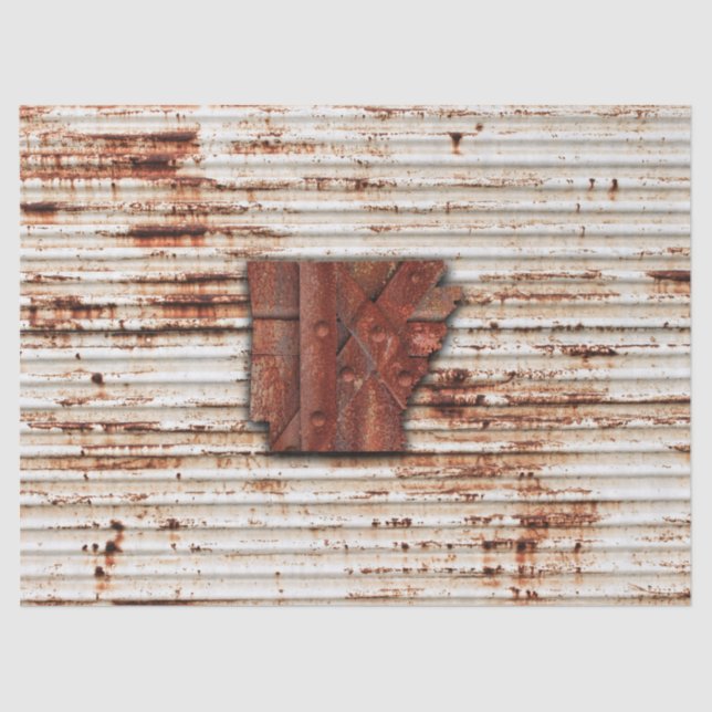 Papel De Seda Forma Arkansas de óxido rojo (Anverso)