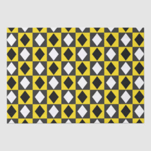 Papel De Seda Forma de diamante Rhombus blanco amarillo