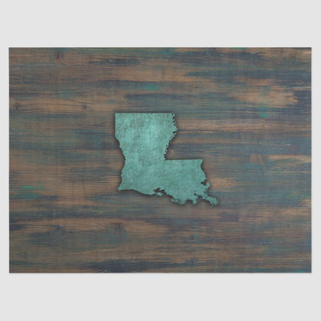 Papel De Seda Forma Rusa Verde azulada Louisiana (Anverso)